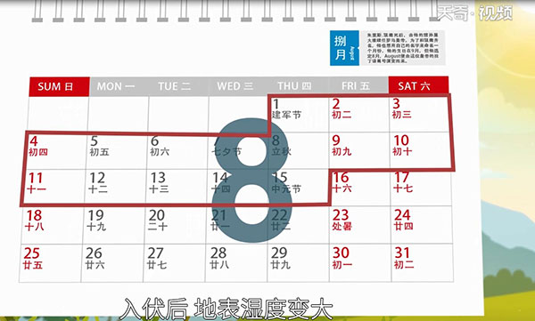 三伏天从什么时候开始