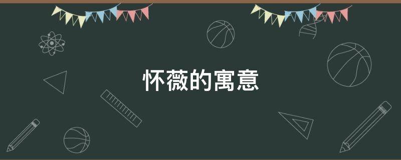 怀薇的寓意（怀薇的意思是什么）