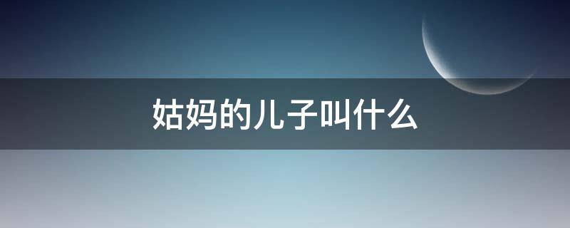 姑妈的儿子叫什么（姑妈的儿子叫什么称呼）