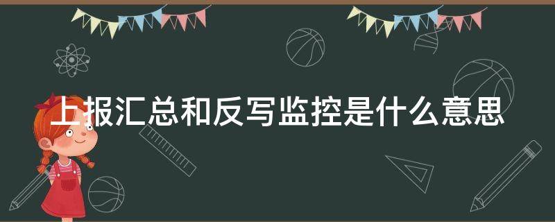 上报汇总和反写监控是什么意思（上报汇总和反写监控是什么意思区别）